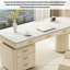 Bureau blanc pur en pierre frittée-1518306889