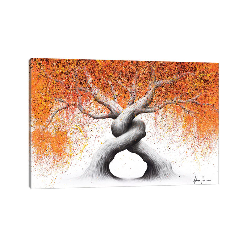 Twisting Love Trees by Ashvin Harrison - Print on Canvas, Wrapped Canvas, 20.32 cm H x 30.48 cm W