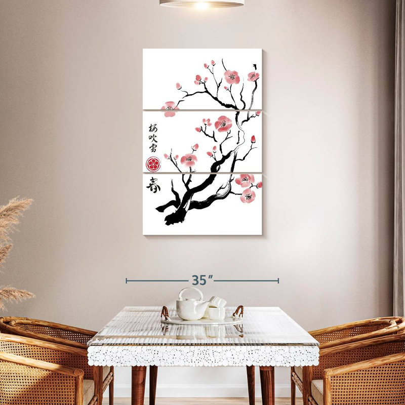 Couleurs de printemps Harnek au Japon, H 45 po x l 28 po