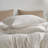 MooMee 100% Washed Cotton Pillowcases Linen Like Textured Breathable Soft-117326572-108202800