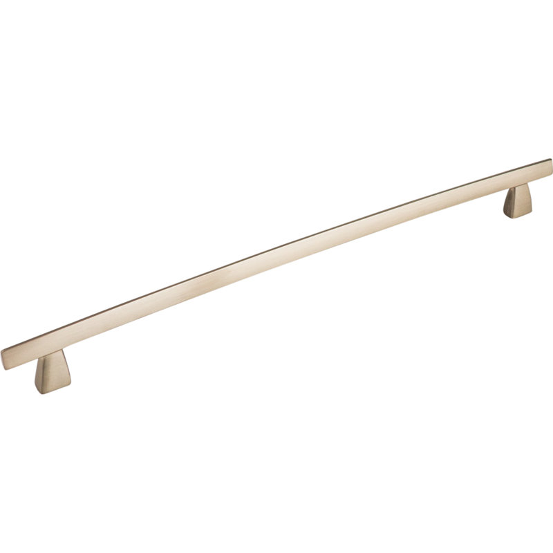 Arched Bar Pull, Brushed Satin Nickel, 12" Center to Center