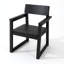 Chaise avec accoudoirs de jardin en PEHD noir-259448563
