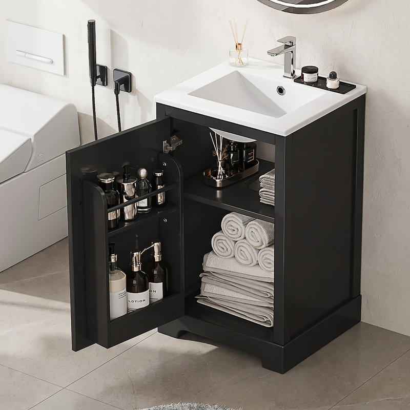Rangement pour salle de bain 20 po, Black