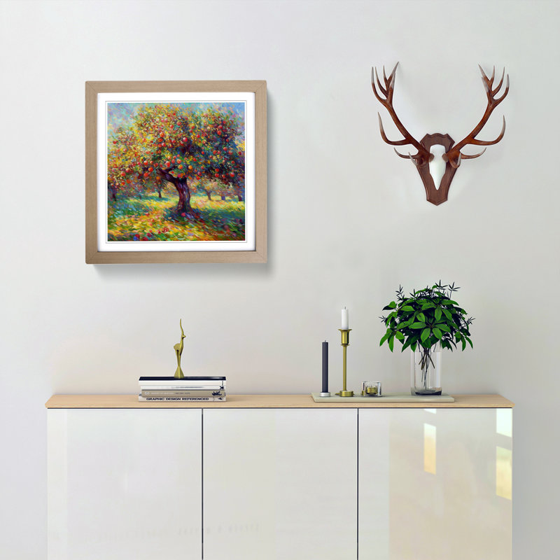 Single Picture Frame Print on Wood, Oak