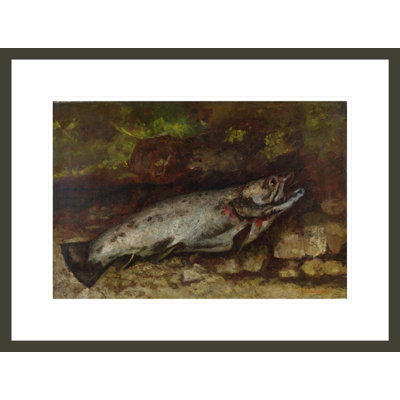 «The Trout» par Gustave Courbet, impression giclée encadrée