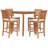 4 - Person Teak Wood Patio Dining Set with Square Table , Cushions Included