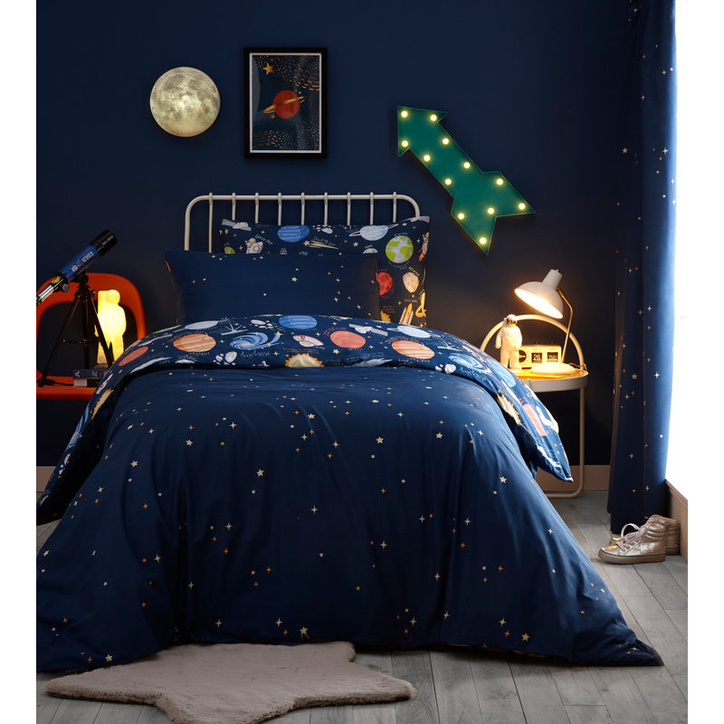 Cotton Blend Duvet Cover Set with Pillowcases, 135 x 200 cm