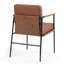 Esten 18.9'' H Tufted Faux Leather Upholstered Metal Armchair