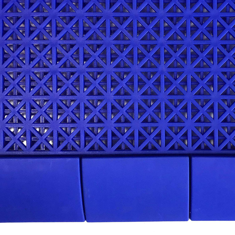 3'' L x 2'' W Plastic Interlocking Deck Corner Piece in Blue