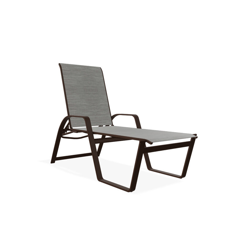 Holna Outdoor Rust-Resistant Metal Chaise Lounge