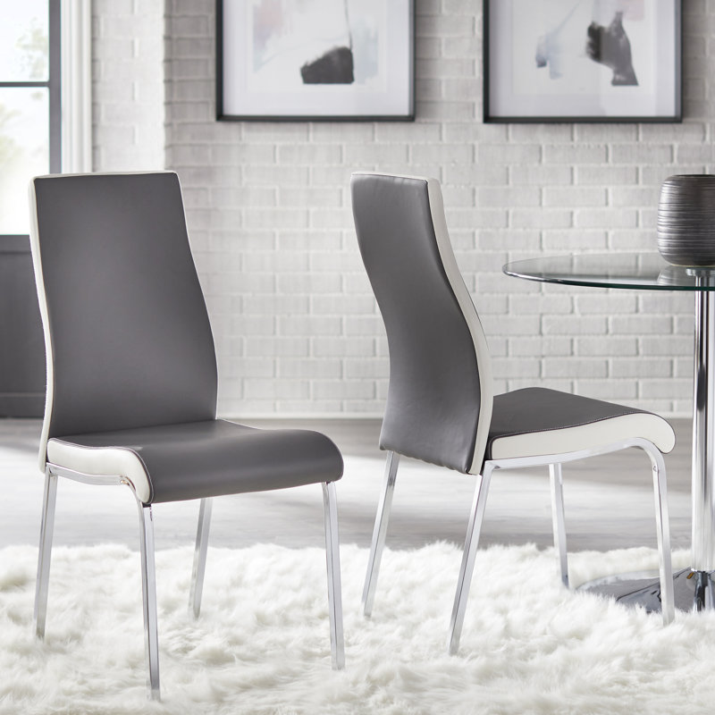Chaise d'appoint grise Salerno