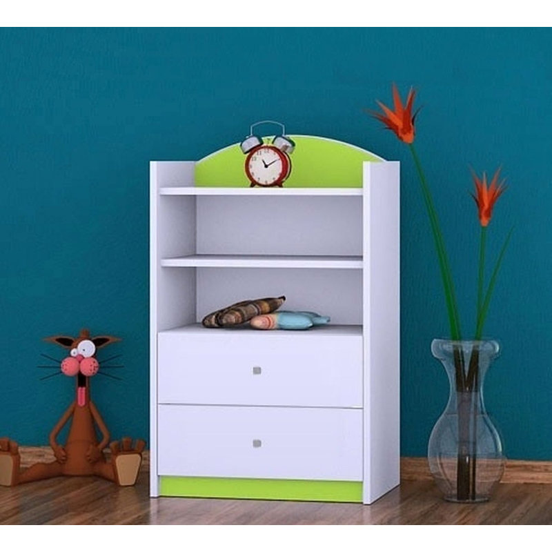 Hallie 96cm H Kids Cube, Green, 92cm H x 60cm W x 34cm D