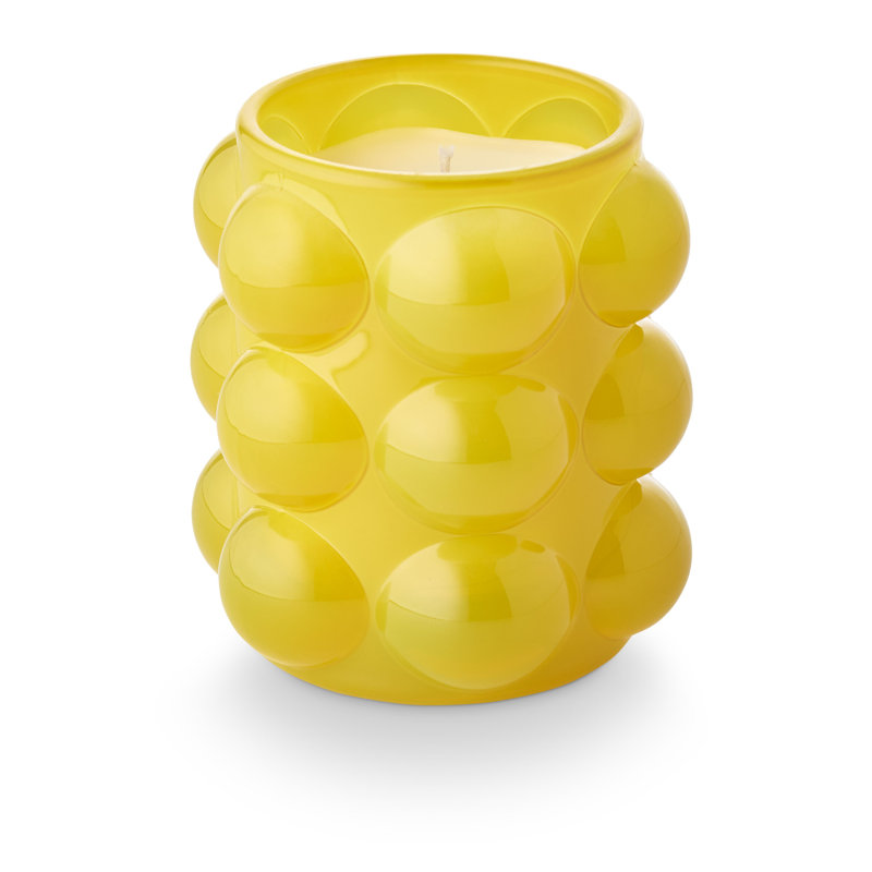 Verre à bulles en chêne Oleander, Jaune