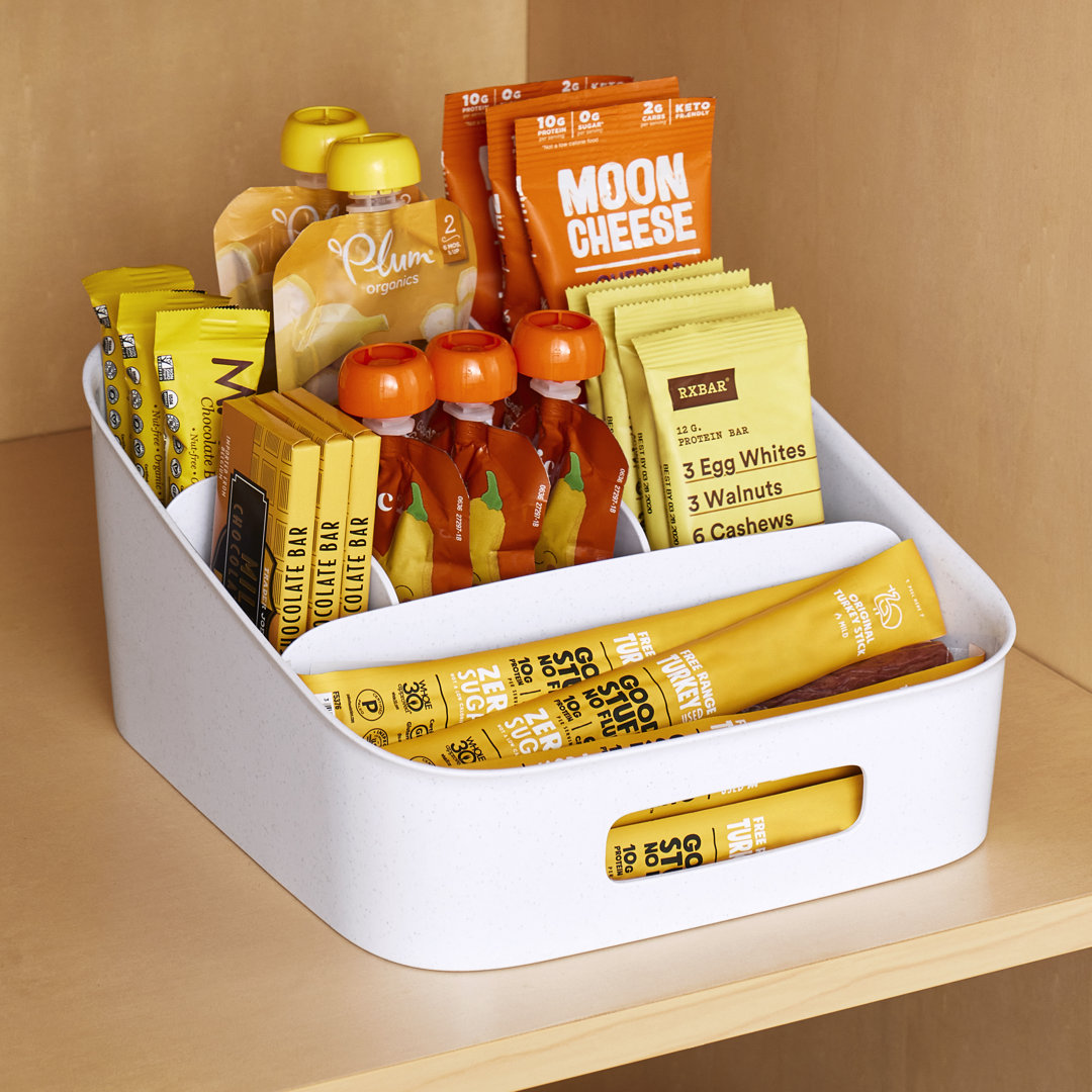 Pantry Organizers YouCopia ShelfBin Snack Organizer, BPA-Free Basket for Pantry Organization, Speckled White YouCopia®