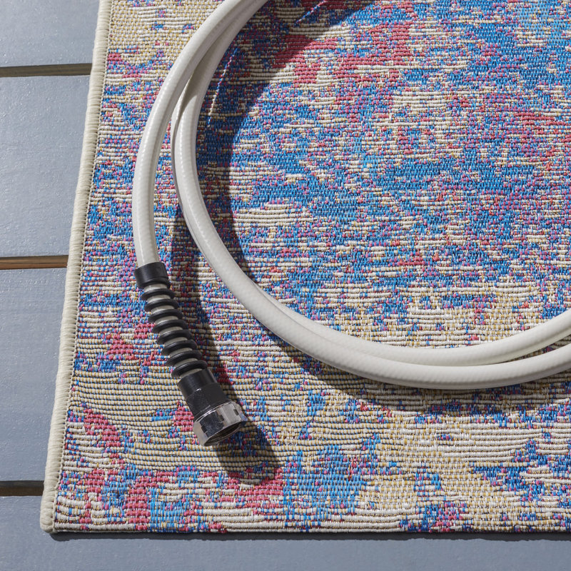 Hutchings Performance Abstract Indoor/Outdoor Area Rug, Rectangle 5'3" x 7'6"