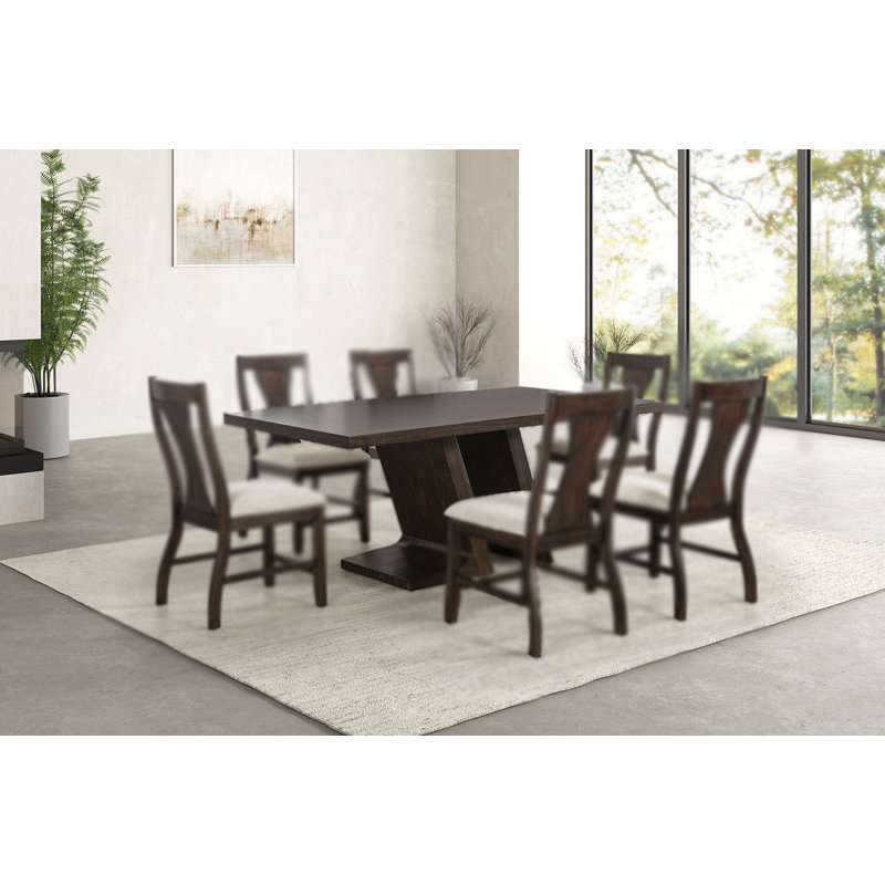71.6" W Contemporary Dining Table, Espresso