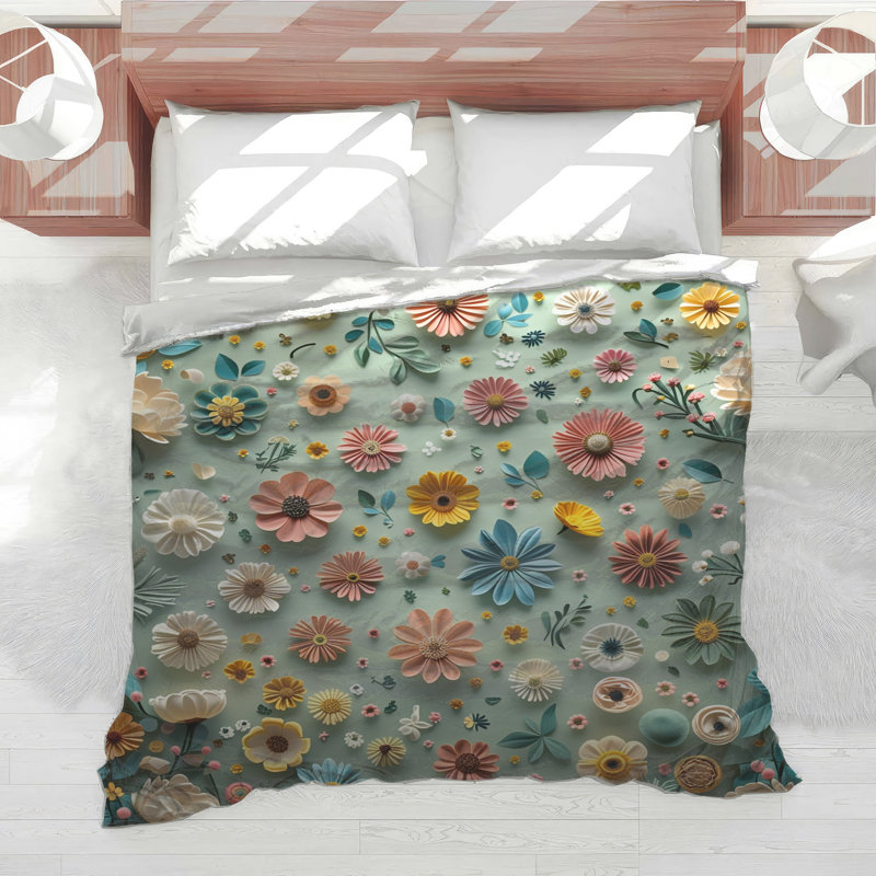 Édredon à motif floral Boho Boho, Lit simple