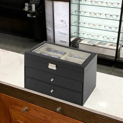 Faux Leather Accessory Box + Drawers