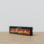 Modern Electric Fireplace - 1500W Heater, 12 Colour LED, Remote Control, With Crystal & Log Set, Adjustable Temperature & Brightness