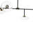 6-light Glass Linear Kitchen Island Chandelier-1189815916