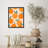 Modern Orange Fruit Framed Wall Art - Minimalist Citrus Pattern Print for Kitchen or Contemporary Home Decor-119347222-119347225