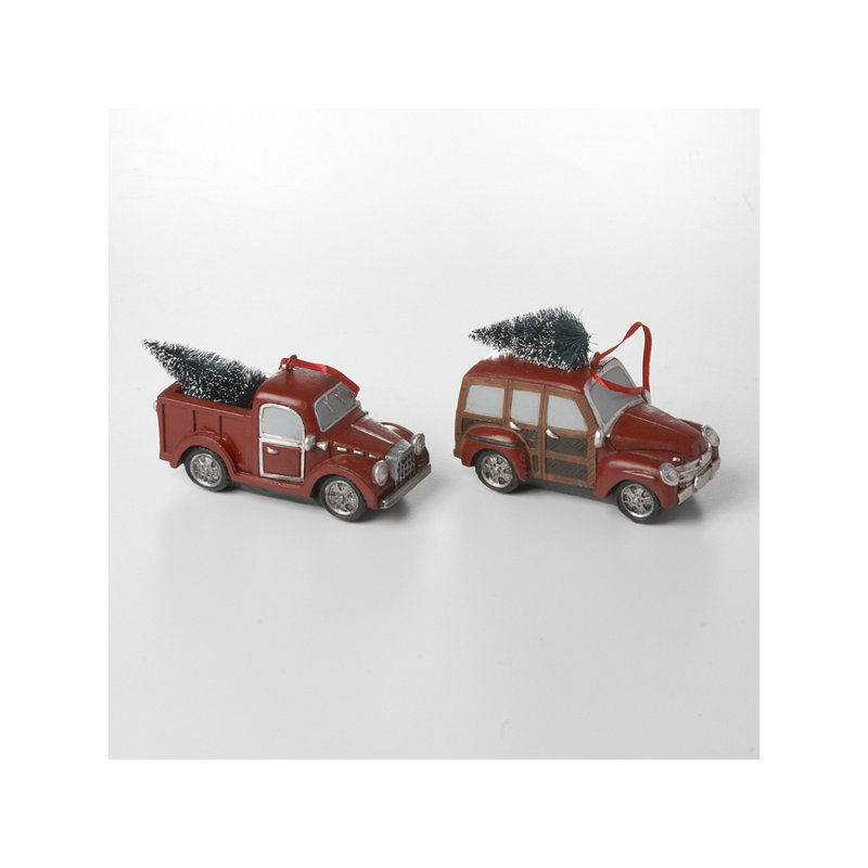 Ensemble d’ornement suspendu figurine 2 pièces cars