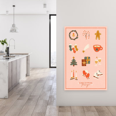 «Christmas Bingo», arbre de Noël contemporain abstrait, paysage d'hiver, reproduction d'art mural