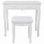 Ensemble de coiffeuse avec miroir et tabouret coussiné White Princess-545922826