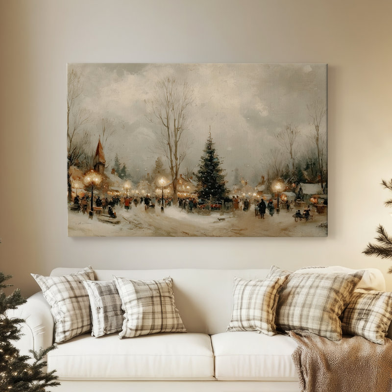 «Honeyed Morning at Twilight» - Toile tendue avec châssis de qualité supérieure, H 48 po x l 32 po