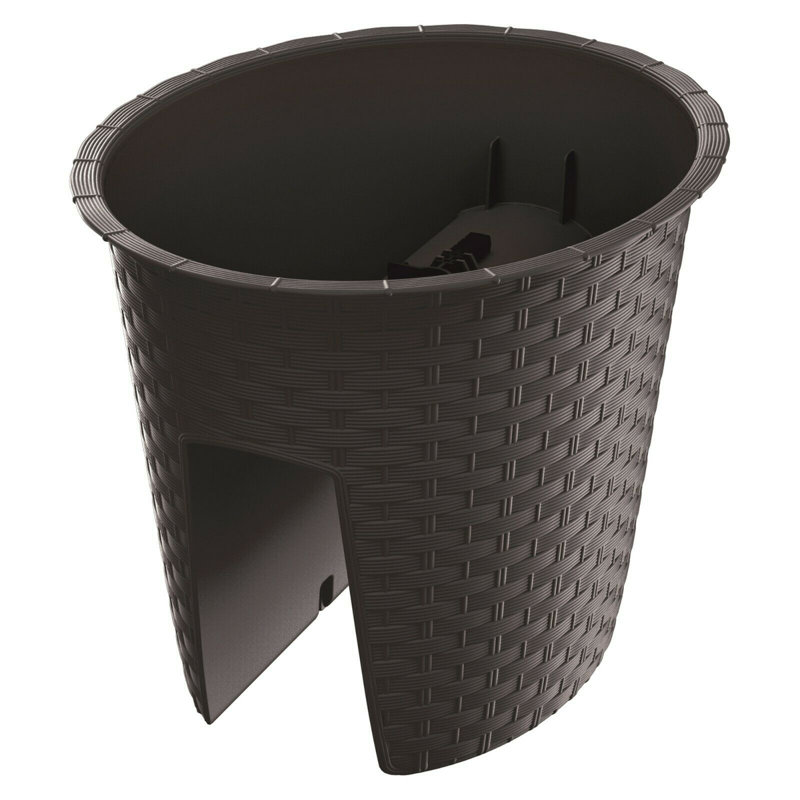 Elburn Railing Planter, Brown