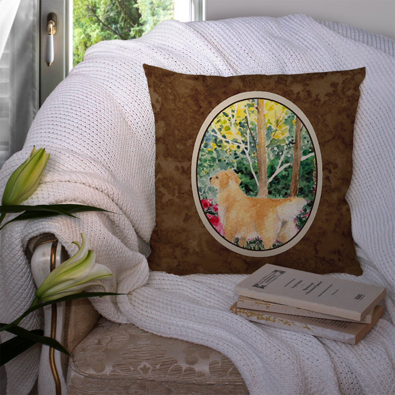 Coussin décoratif intérieur/extérieur golden retriever