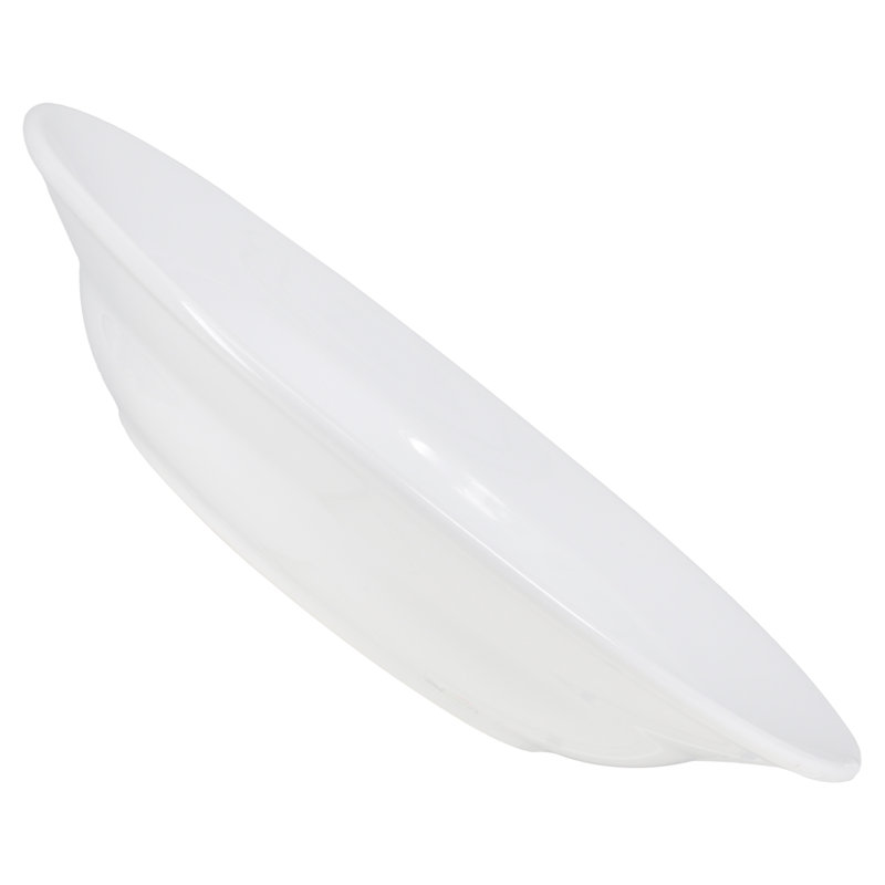Classic White Porcelain Rim Soup Bowls, Set of 4