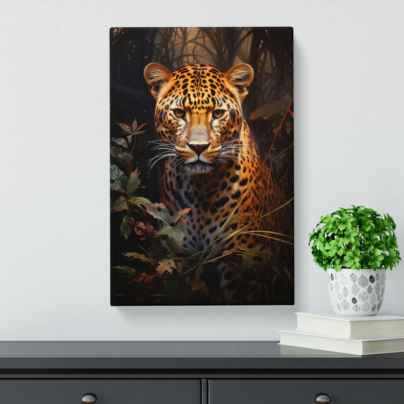 Leopard Tachisme - Wrapped Canvas, 76cm H x 50cm W x 3cm D