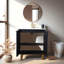 Ensemble de meuble-lavabo simple moderne 30 po noir