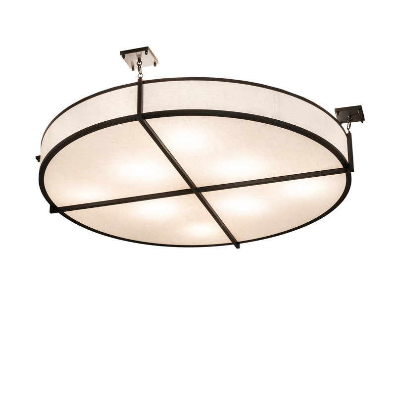 Structure Fabric Semi Flush Mount