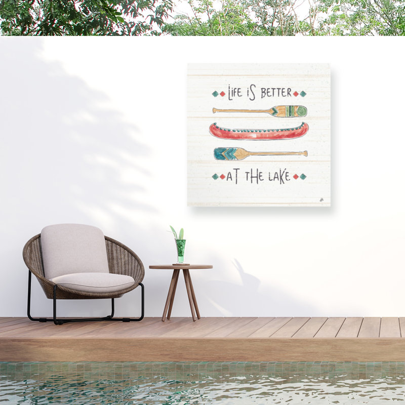 Maryevelyn Daphne Brissonnet, toile d'extérieur «Lake Moments V», H 35 po x l 35 po x P 1,5 po