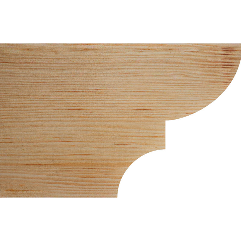 Queue de chevron lisse Ridgewood, Sapin de Douglas, 8"H x 5 1/2"W x 12"L