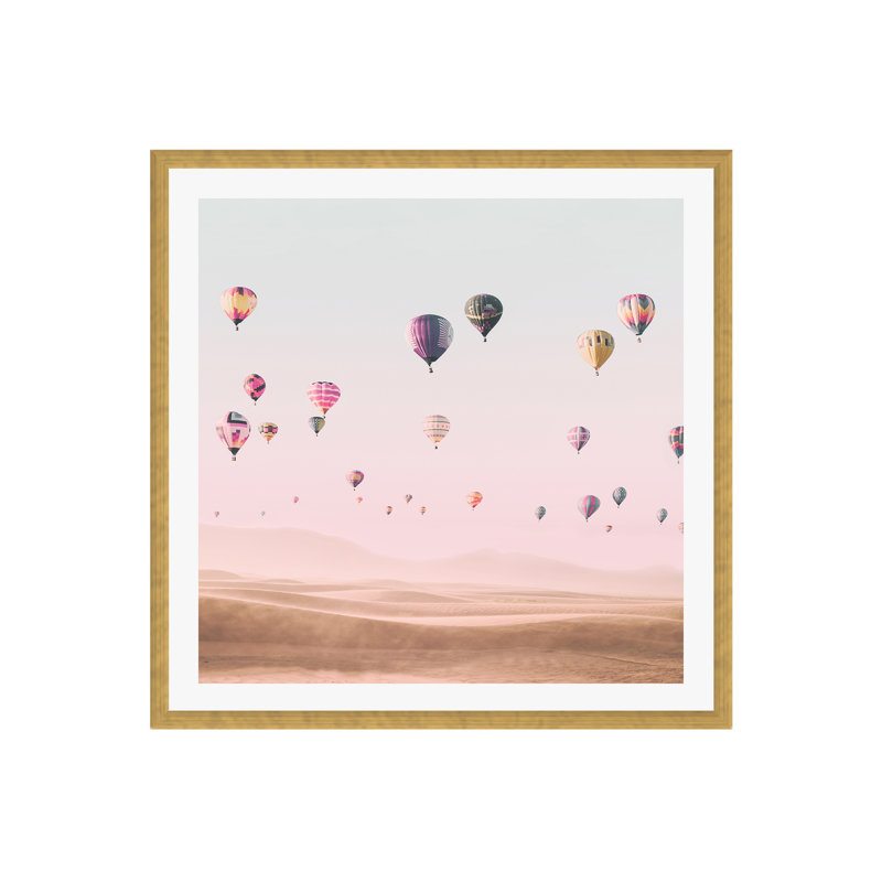 Around The World by Sisi And Seb, No, 12" H x 12" W x 0.75" D, Gold Floater Framed