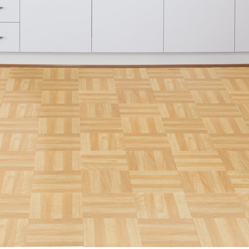 12" x 12" x 1.2mm Oak Vinyl Tile, Light Brown