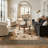 Rug Branch Yasmin 8' x 11' (7'9" x 10'8") Beige/Blue Persian Medallion Indoor Area Rug, Traditional, Low Pile, Stain-Resistant Carpet - Living Room, Bedroom, Dining Room, and Kitchen-30842379