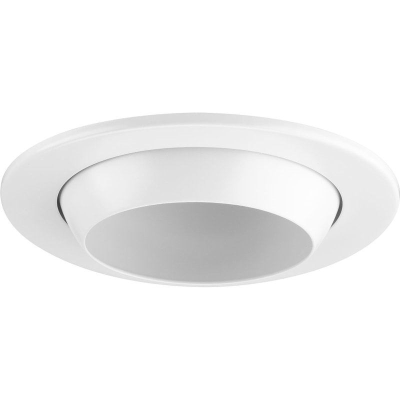 4" White Steel LED Recessed Eyeball Trim