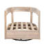 Fauteuil club pivotant en bois Telluride