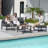 3 - Person Outdoor Metal Seating Group with Thick Cushions and Ottoman-507525803-507525802