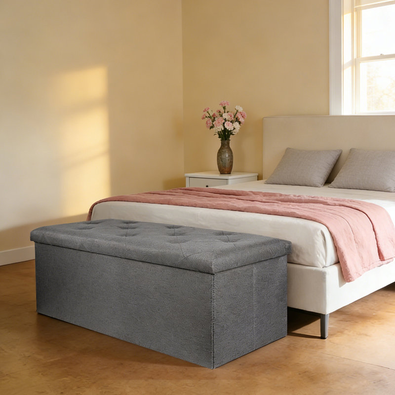 Upholstered Storage Ottoman Bench