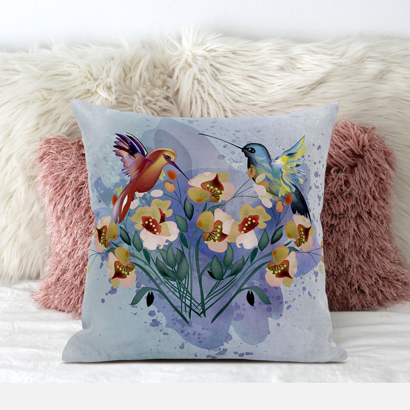Coussin 20 x 20, Imprimé animal jaune menthe discret