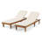 Muir Outdoor Acacia Wood Chaise Lounge , Cushion Included-457683681