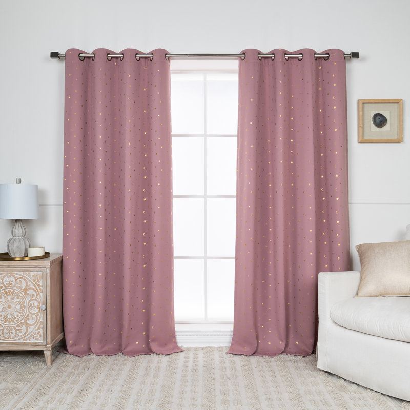 Paire de rideaux occultant en polyester Delsanto, Mauve, L 52 po x L 84 po