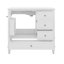 Meuble-lavabo 36 po avec lavabo en céramique, 3 tiroirs et armoire avec tablettes-116117430