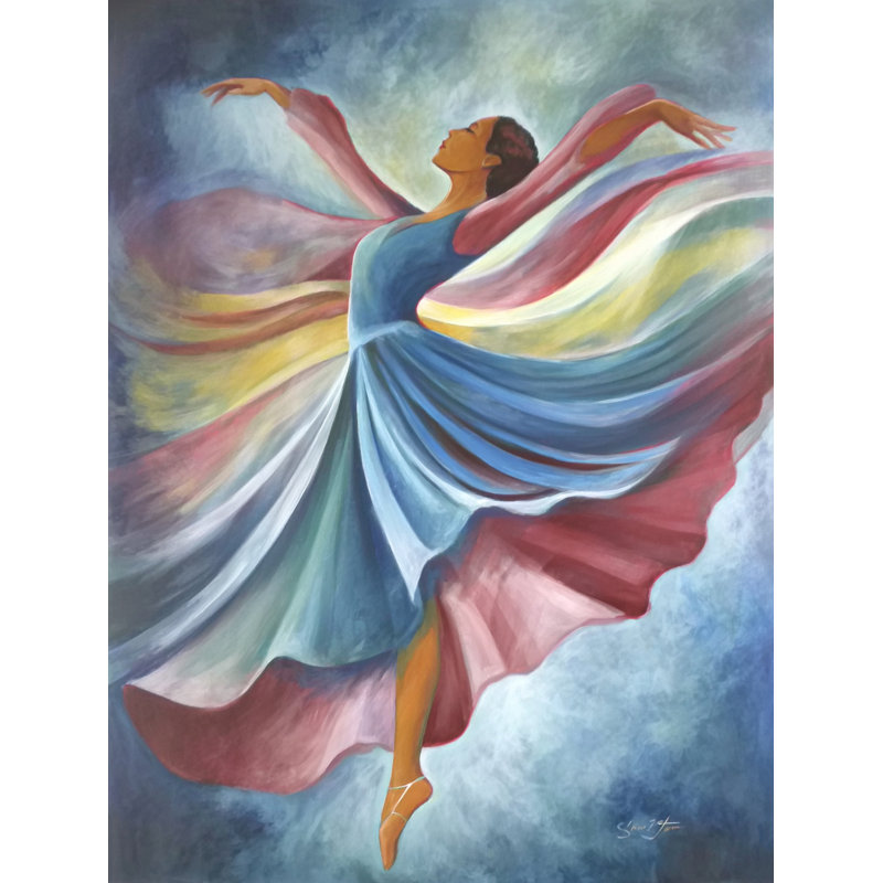 «Graceful Leap - Elegant Modern Ballerina», art mural