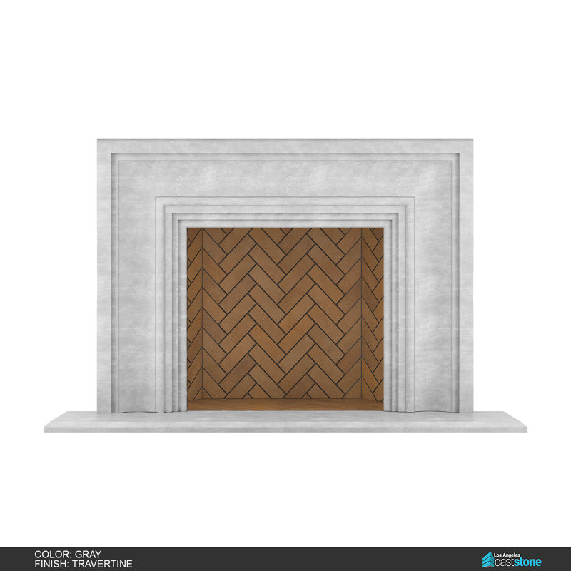 Verona Fireplace Surround, Travetine Gray